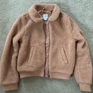 Girls Gap Kids - size large - brown sherpa jacket